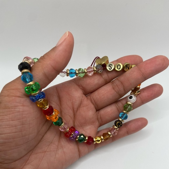 Y2K Inspired Trendy Name Personalized Beaded Phone Case Lanyard Wrist Strap - Picture 2 of 3